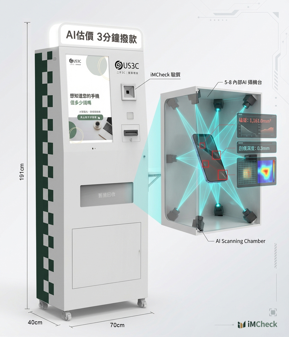 iMCheck AI Kiosk iPad 全自動智能回收機台(iPhone回收機台/iPad回收機台)